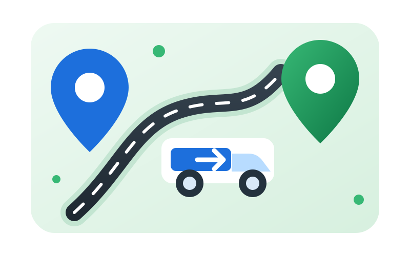 Driver route matching illustration